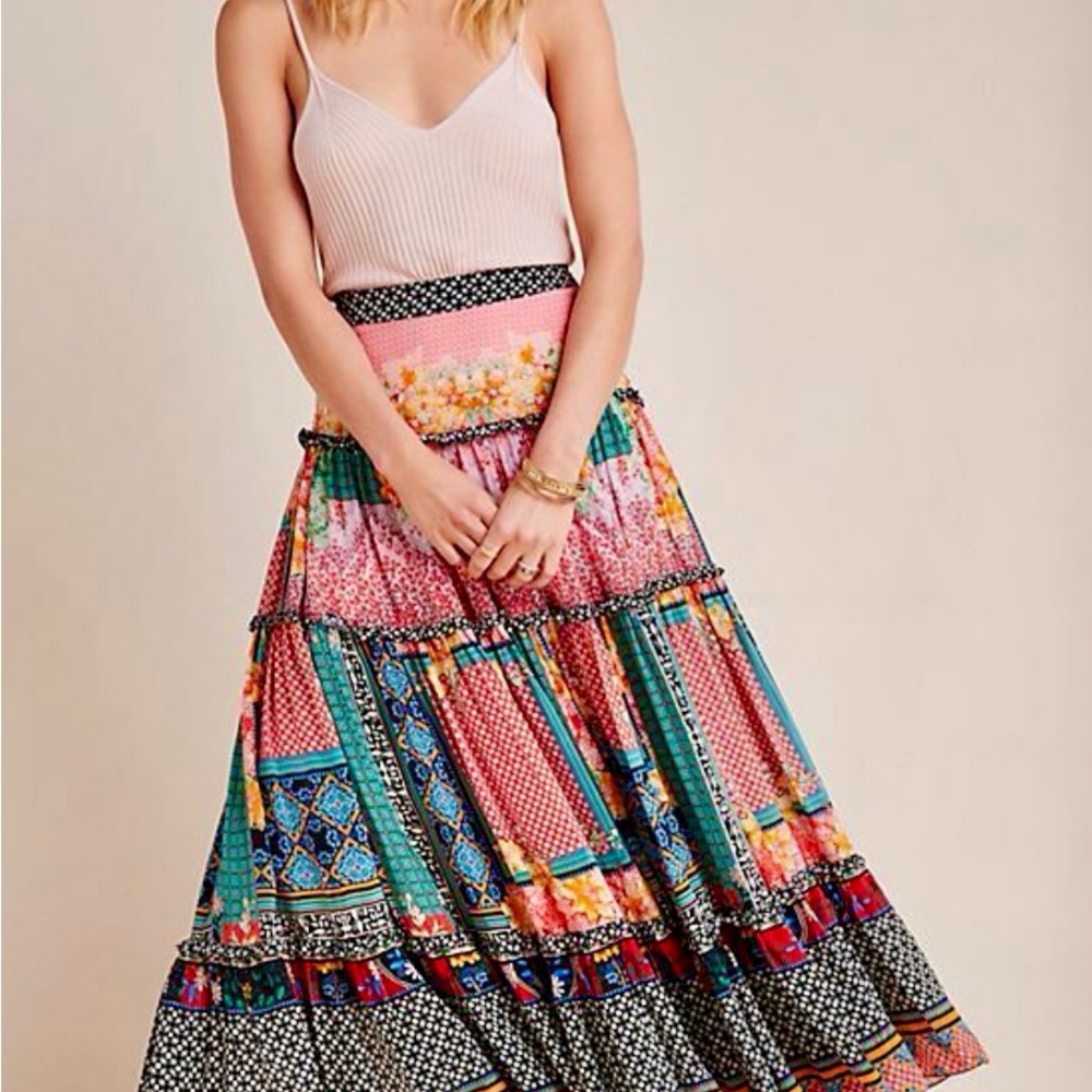 Bohemian Multicolor Maxi Skirt